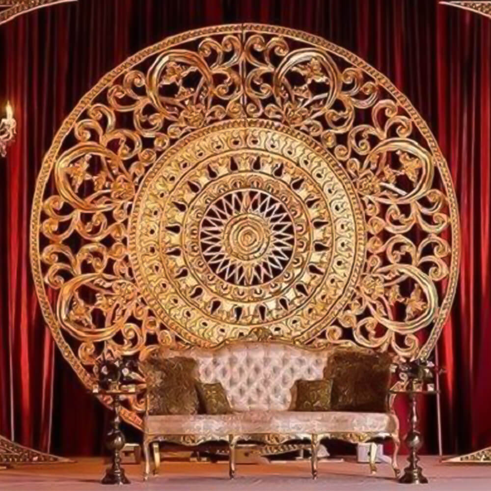 Indian Wedding Traditional Fiberglass Stage Backdrop