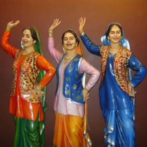 Punjabi Culture Dancing Girls Staue Image