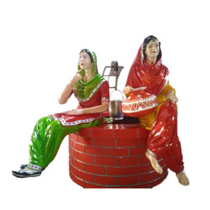 Punjabi Culture Statue Ladies Sitting On Well Image