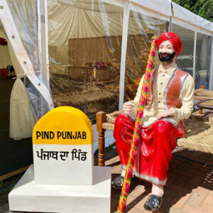 Punjabi Gabhru Sitting On Manja (khaat) Frp Statue 1