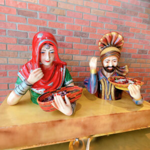 Punjabi Miniature Artifact Table Top Statue Set Image